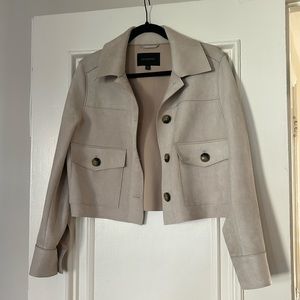 Faux Suede Cropped Jacket